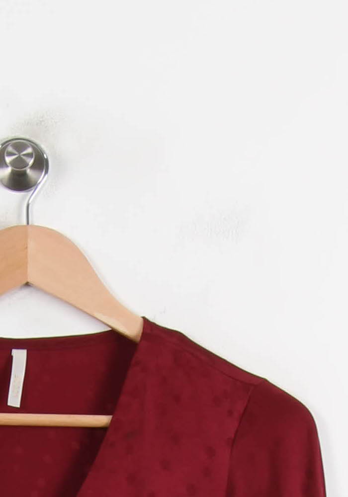 Blouse Bordeaux - Taille M/38 de la marque I.Code | PARAD72488 - Vendu par Paradigme - Image 3