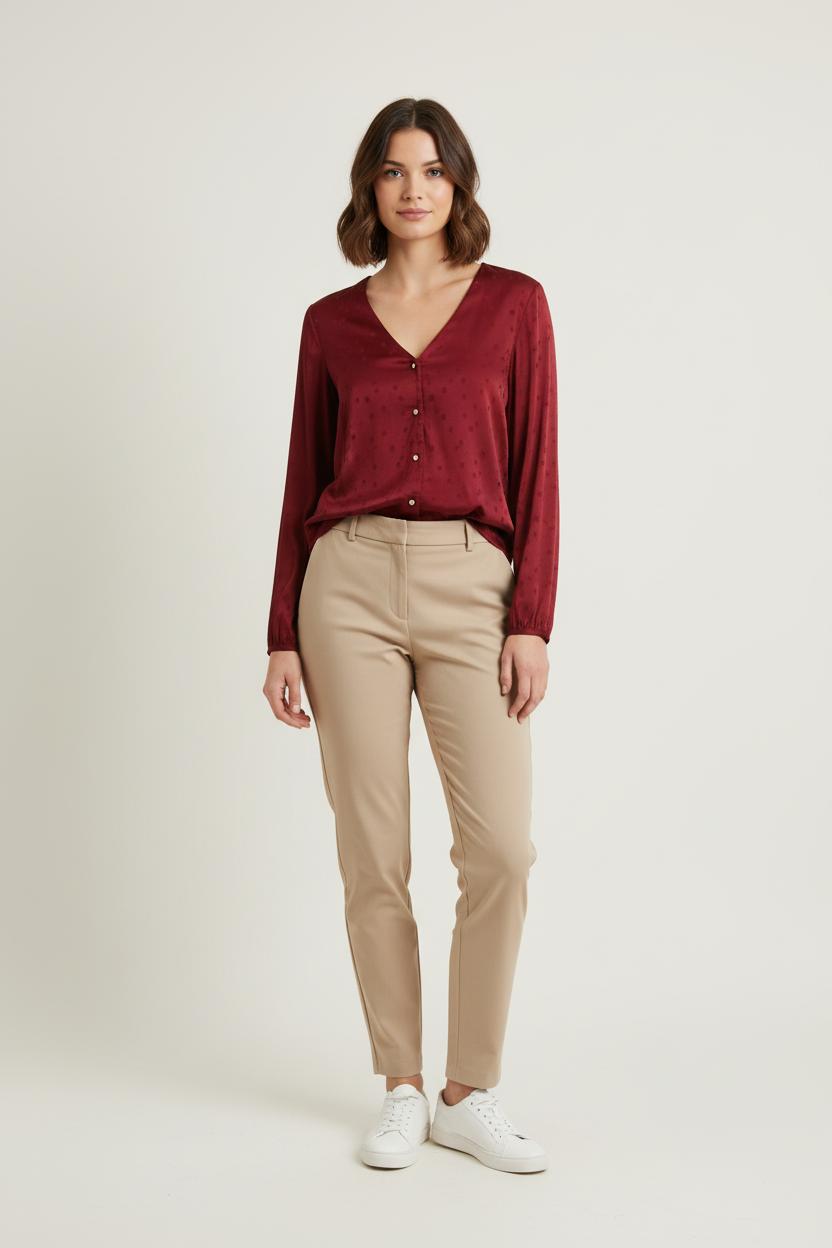 Blouse Bordeaux - Taille M/38 de la marque I.Code | PARAD72488 - Vendu par Paradigme - Image 1