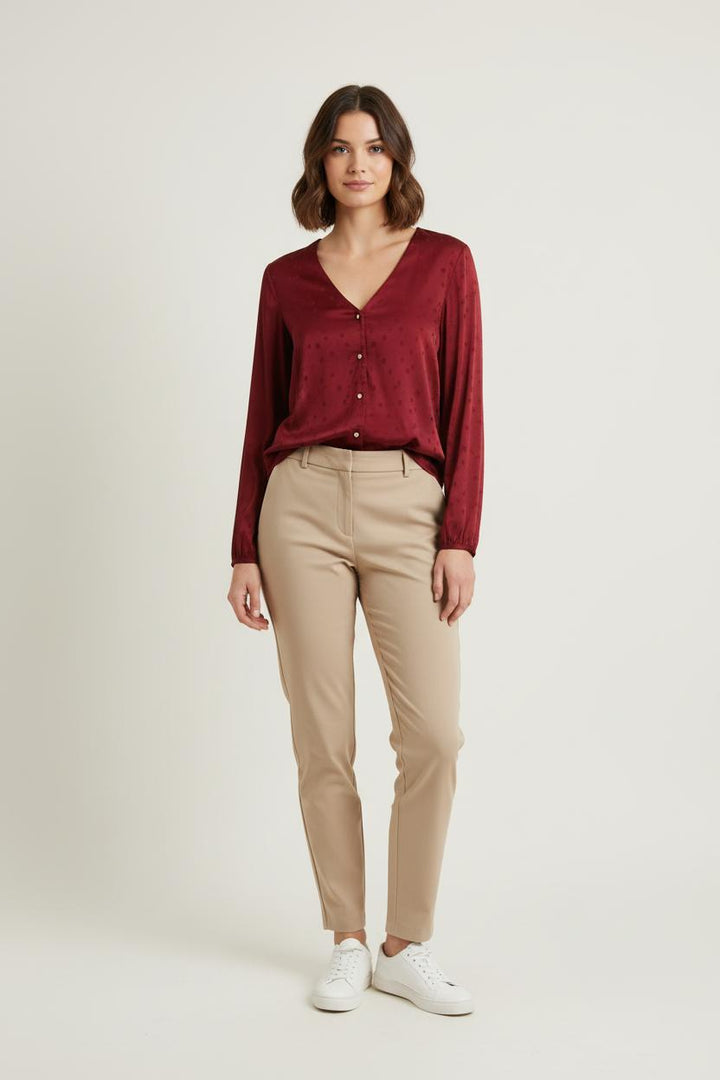 Blouse Bordeaux - Taille M/38 de la marque I.Code | PARAD72488 - Vendu par Paradigme - Image 1