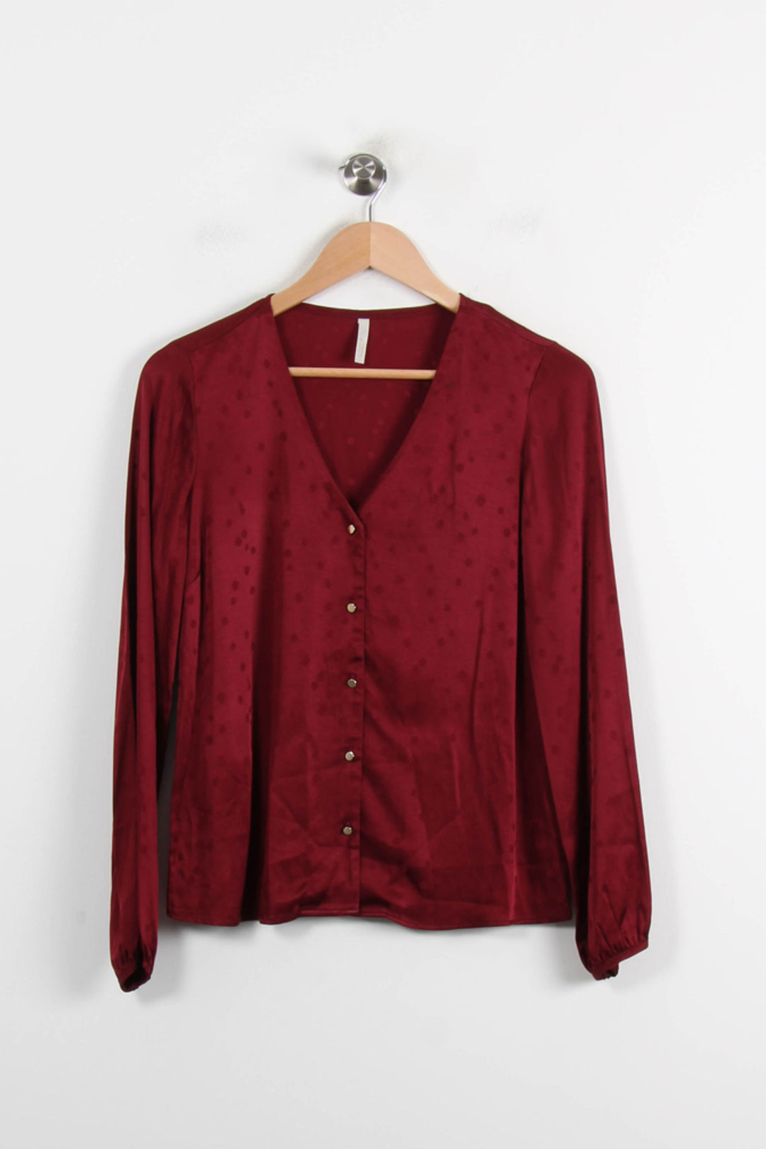 Blouse Bordeaux - Taille M/38 de la marque I.Code | PARAD72488 - Vendu par Paradigme - Image 2