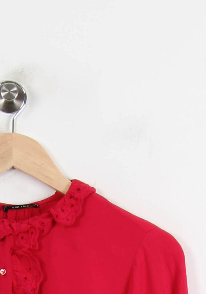 Blouse Rouge - Taille S/36 de la marque One Step | PARAD72492 - Vendu par Paradigme - Image 3