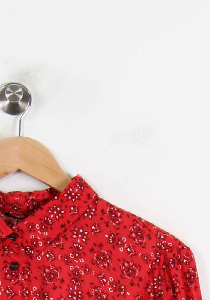 Blouse Rouge et Noire - Taille L/40 de la marque IKKS | PARAD72493 - Vendu par Paradigme - Image 3