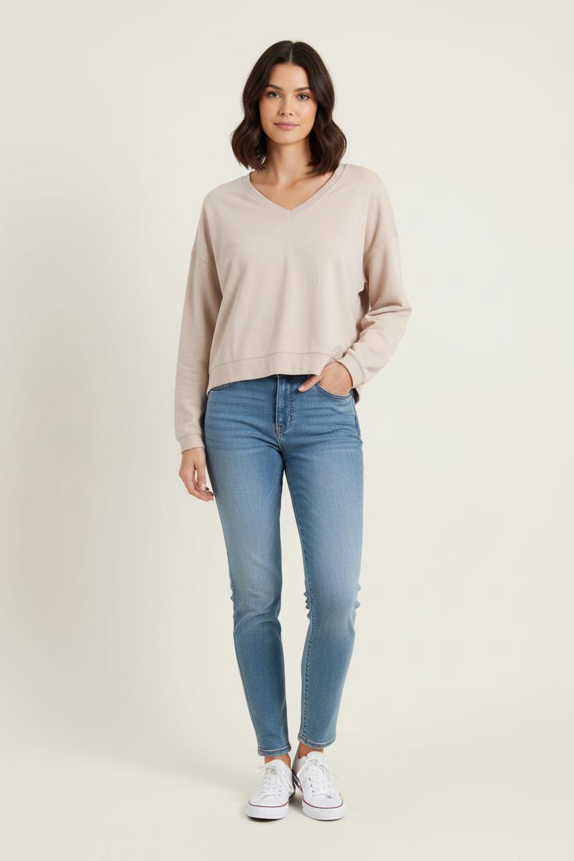 Sweat Beige - Taille M/38 de la marque Majestic Filatures | PARAD72498 - Vendu par Paradigme - Image 1