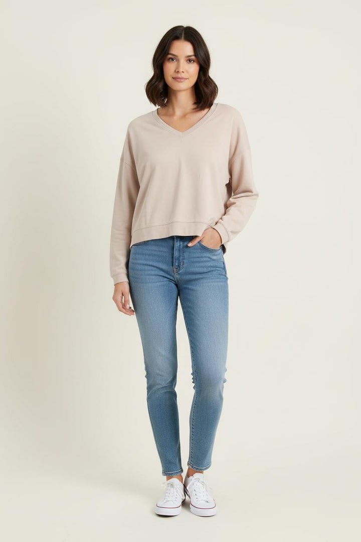 Sweat Beige - Taille M/38 de la marque Majestic Filatures | PARAD72498 - Vendu par Paradigme - Image 1