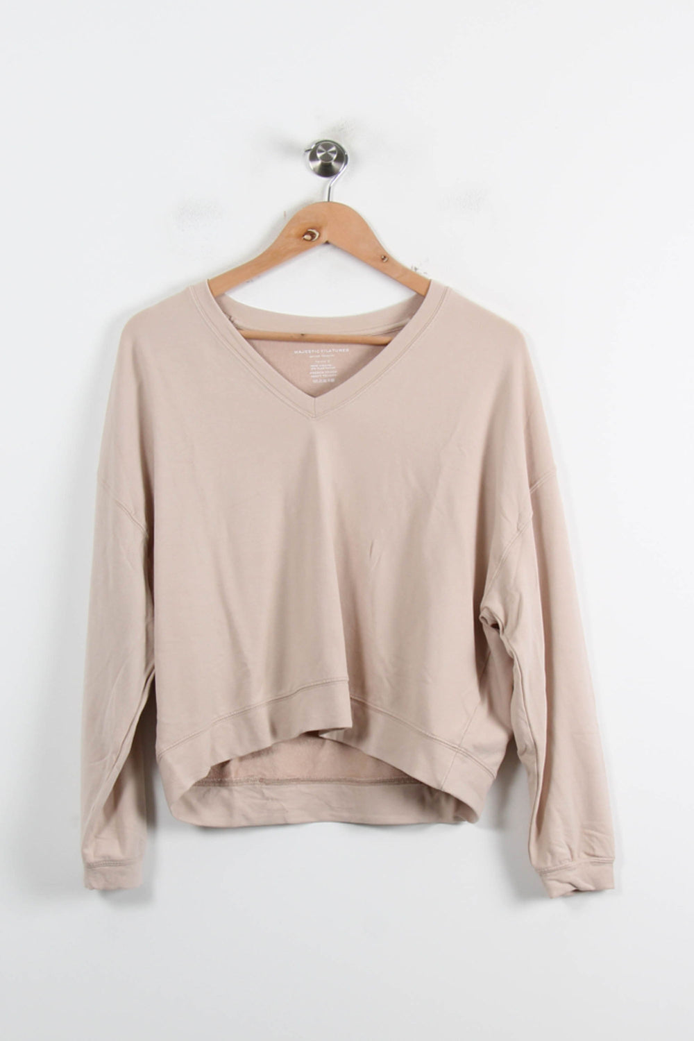 Sweat Beige - Taille M/38 de la marque Majestic Filatures | PARAD72498 - Vendu par Paradigme - Image 2