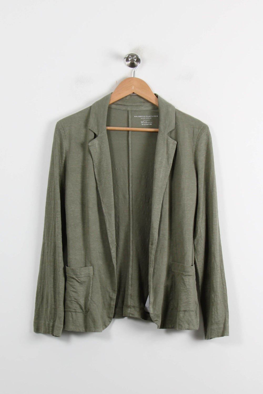 Blazer Vert - Taille M/38 de la marque Majestic Filatures | PARAD72499 - Vendu par Paradigme - Image 2