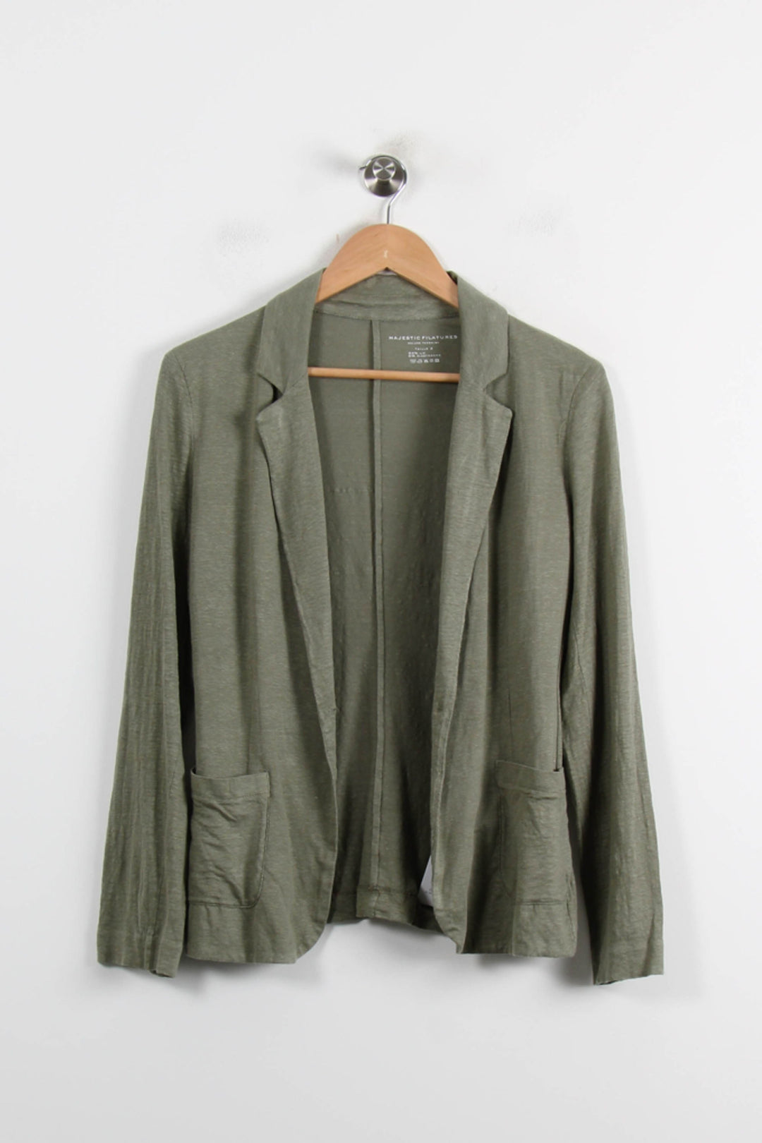 Blazer Vert - Taille M/38 de la marque Majestic Filatures | PARAD72499 - Vendu par Paradigme - Image 2