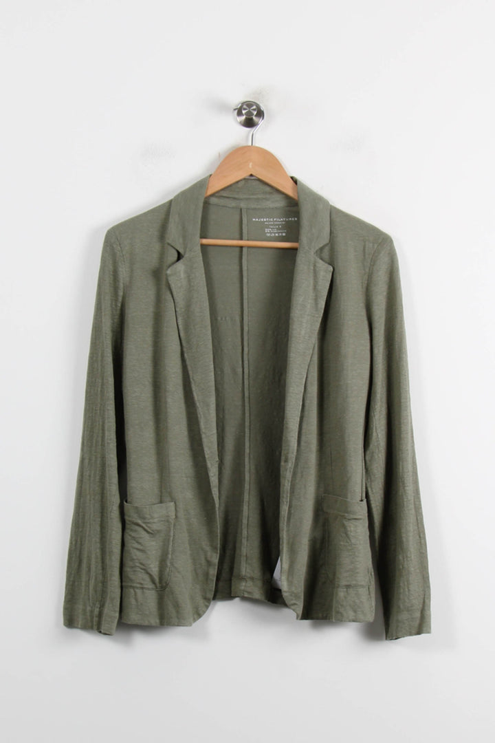 Blazer Vert - Taille M/38 de la marque Majestic Filatures | PARAD72499 - Vendu par Paradigme - Image 2