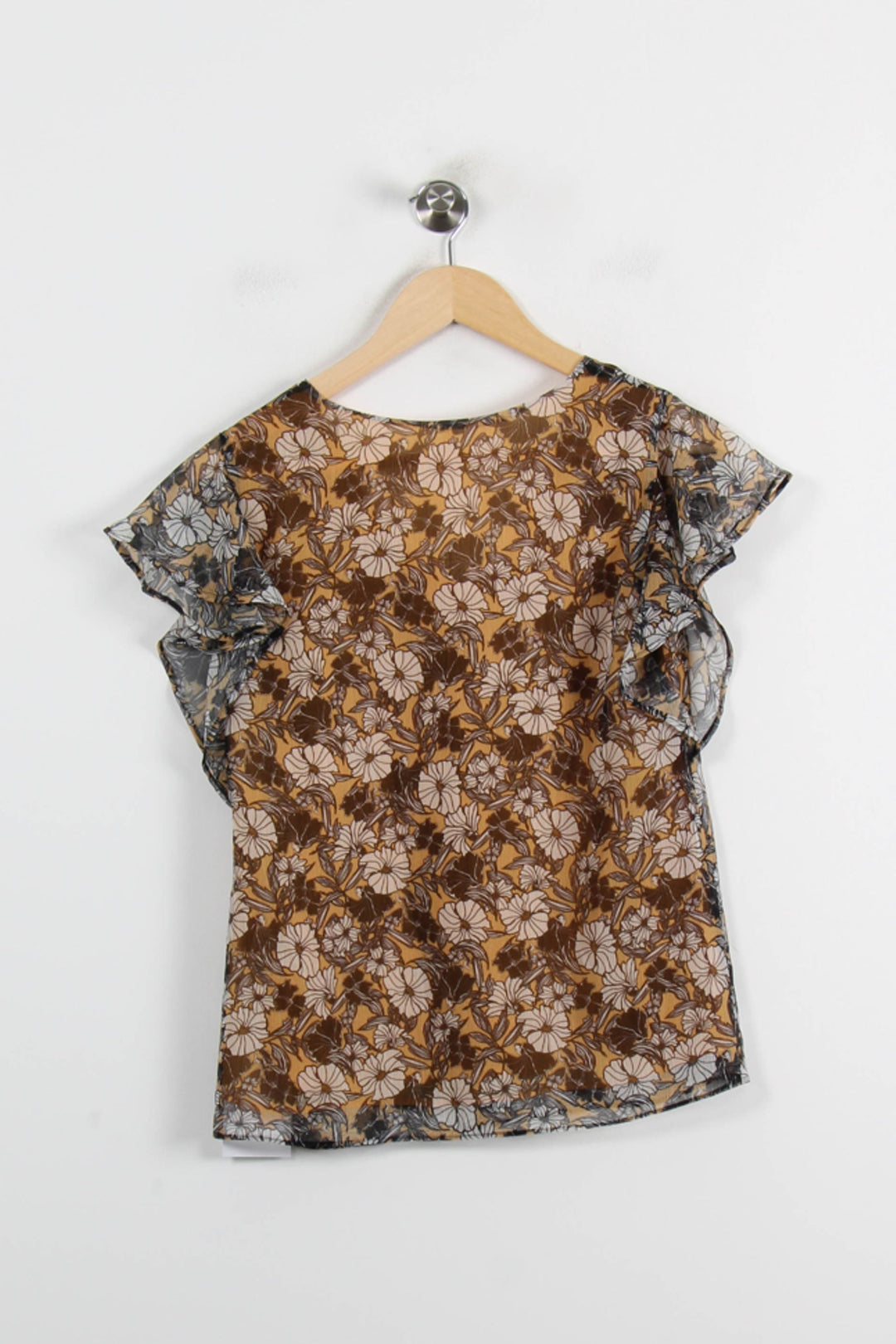 Blouse Jaune et Marron - Taille XS/34 de la marque I.Code | PARAD72510 - Vendu par Paradigme - Image 4