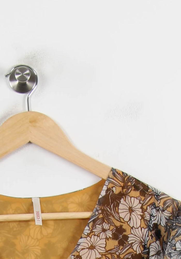 Blouse Jaune et Marron - Taille XS/34 de la marque I.Code | PARAD72510 - Vendu par Paradigme - Image 3