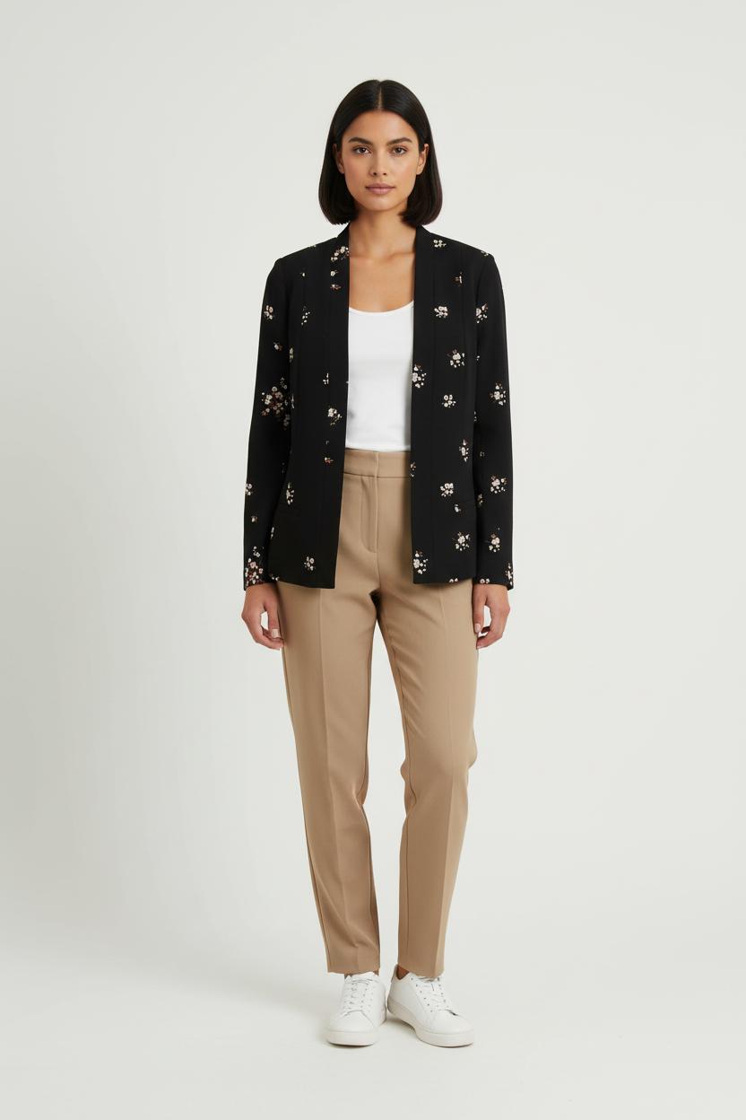 Blazer Noir à Fleurs - Taille XS/34 de la marque I.Code | PARAD72512 - Vendu par Paradigme - Image 1