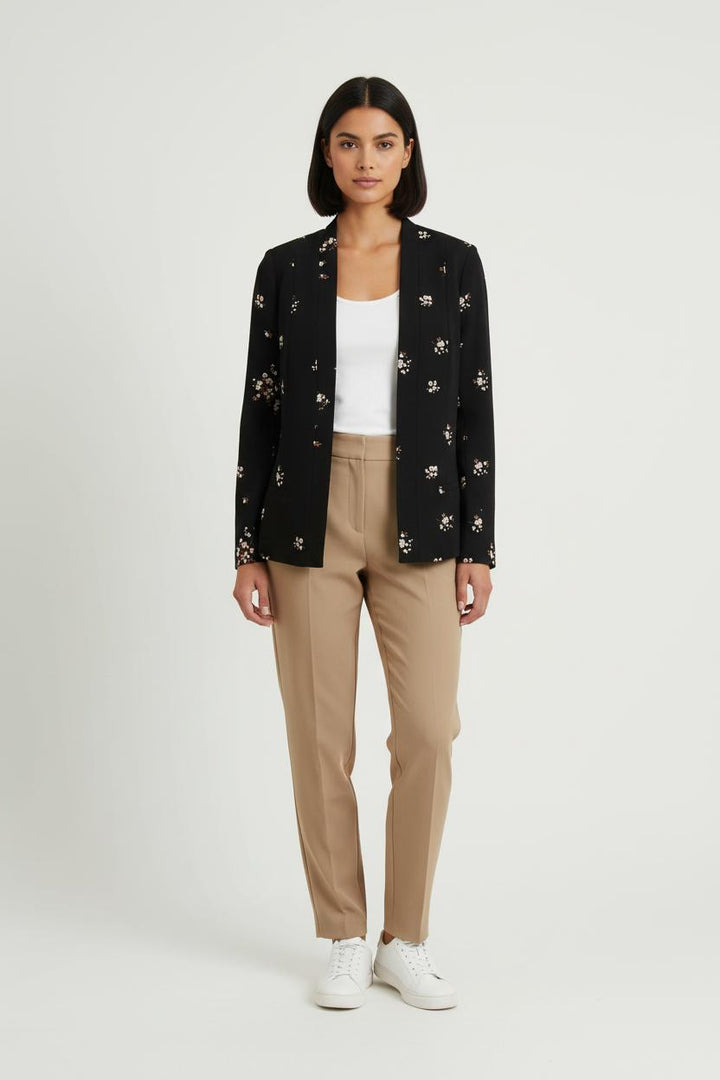 Blazer Noir à Fleurs - Taille XS/34 de la marque I.Code | PARAD72512 - Vendu par Paradigme - Image 1