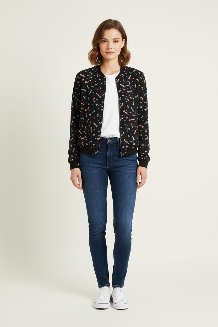 Blouson Noir et Rose - Taille S/36 de la marque IKKS | PARAD72514 - Vendu par Paradigme - Image 1