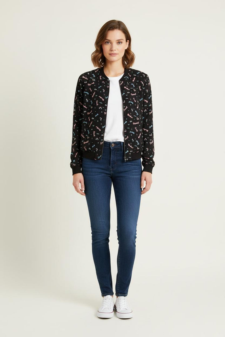 Blouson Noir et Rose - Taille S/36 de la marque IKKS | PARAD72514 - Vendu par Paradigme - Image 1