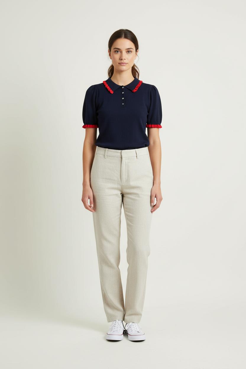 Polo Bleu et Rouge - Taille XS/34 de la marque I.Code | PARAD72515 - Vendu par Paradigme - Image 1