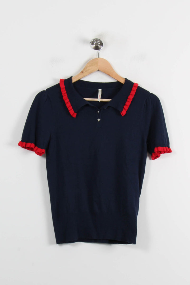 Polo Bleu et Rouge - Taille XS/34 de la marque I.Code | PARAD72515 - Vendu par Paradigme - Image 2