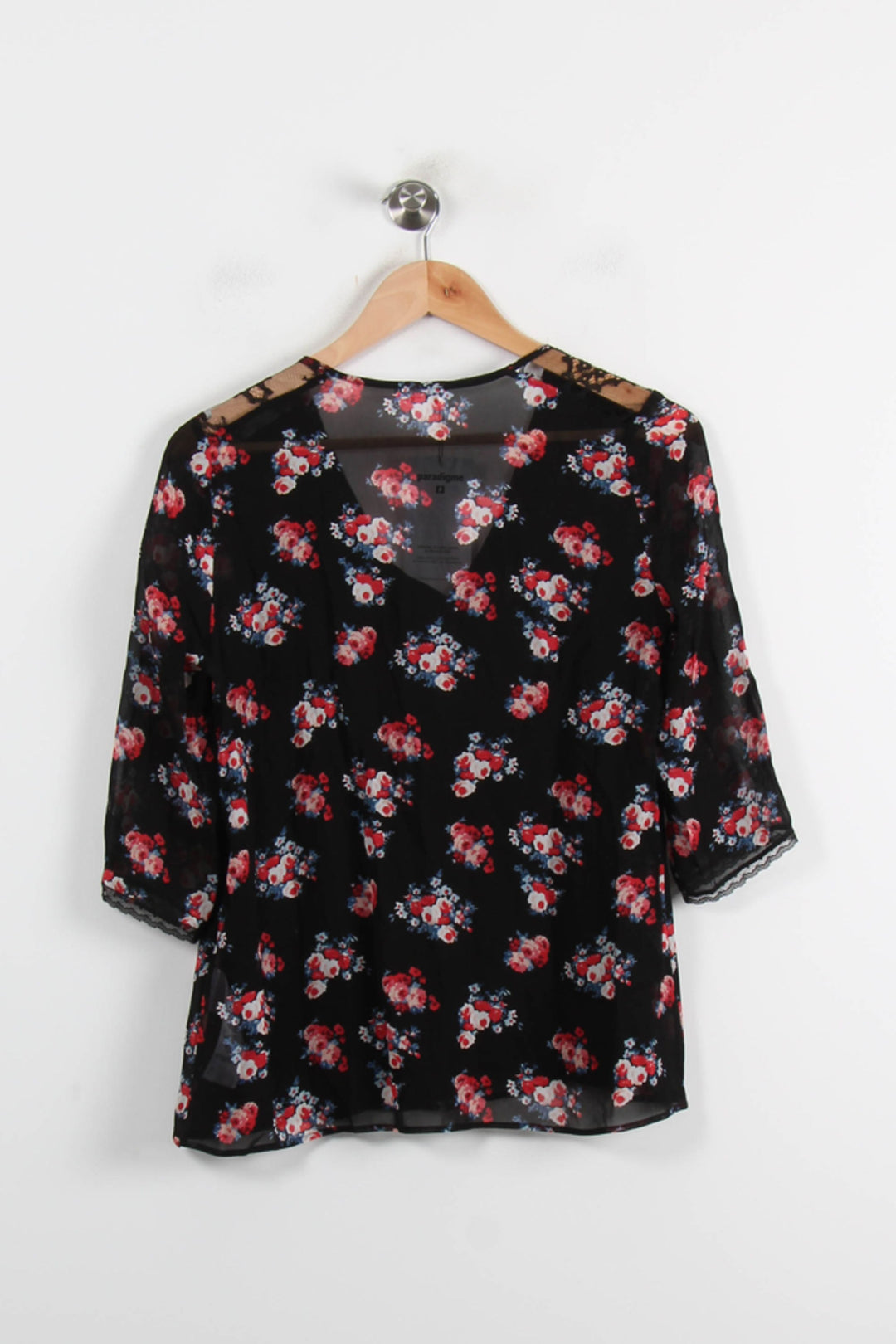 Blouse Noire et Rouge - Taille S/36 de la marque Claudie Pierlot | PARAD72534 - Vendu par Paradigme - Image 4