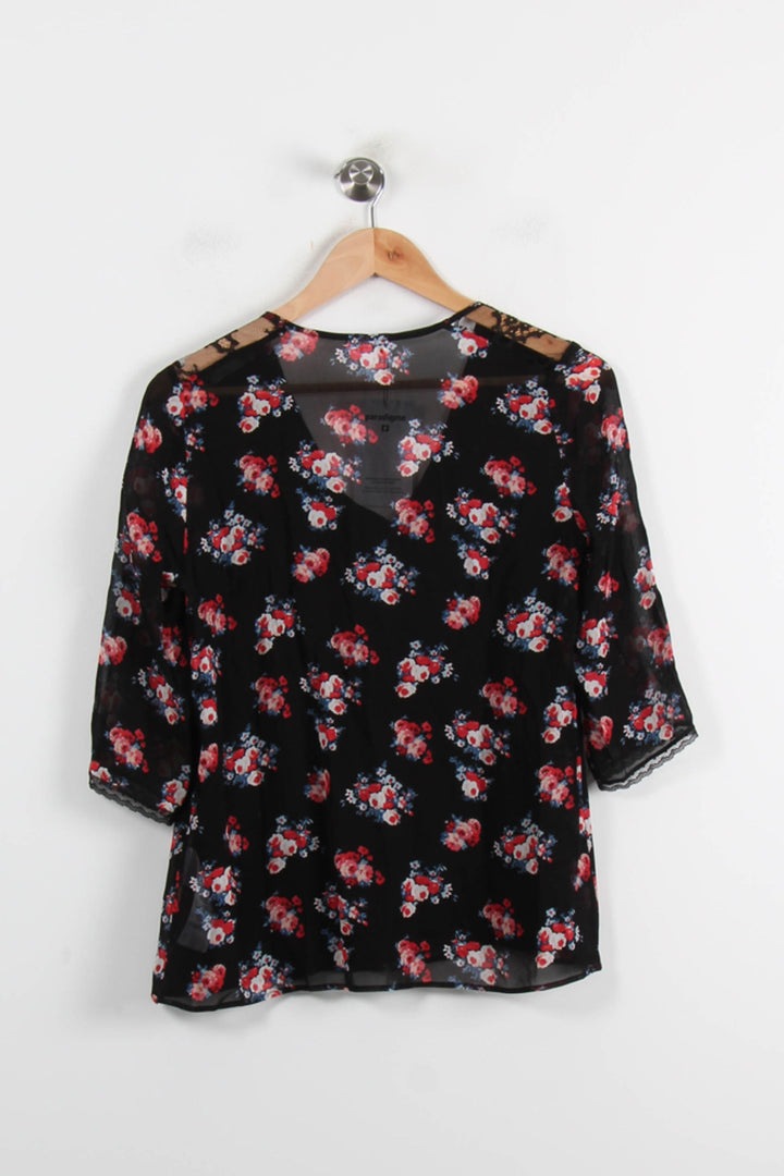 Blouse Noire et Rouge - Taille S/36 de la marque Claudie Pierlot | PARAD72534 - Vendu par Paradigme - Image 4