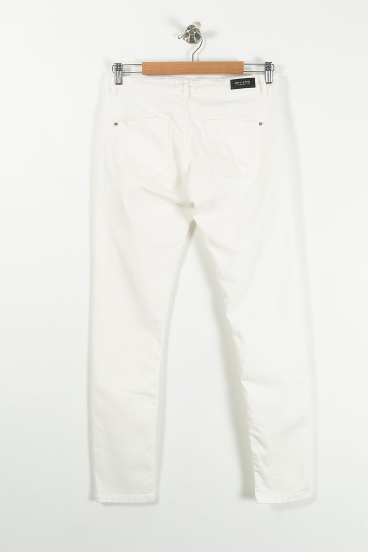 Jean Blanc - Taille M/38 de la marque One Step | PARAD72536 - Vendu par Paradigme - Image 4