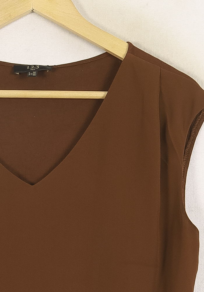 Débardeur Marron - Taille M/38 de la marque Maison 123 | PARAD72557 - Vendu par Paradigme - Image 3