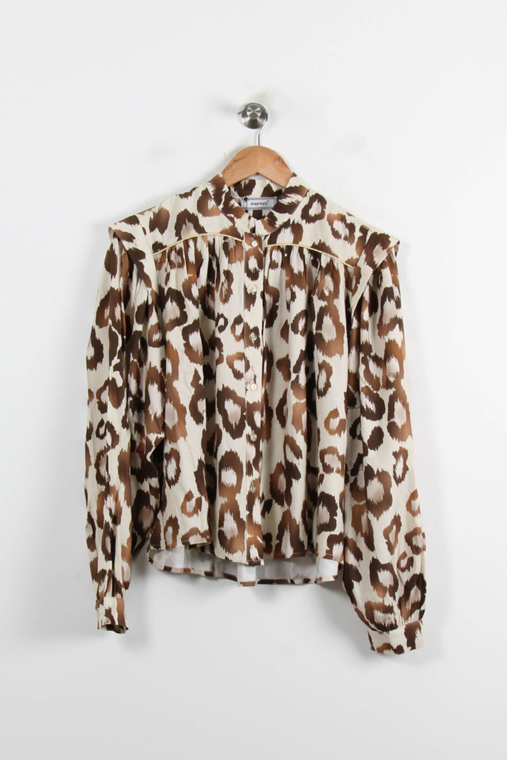 Blouse Léopard Beige et Marron - Taille L/40 de la marque Imprevu | PARAD72568 - Vendu par Paradigme - Image 2