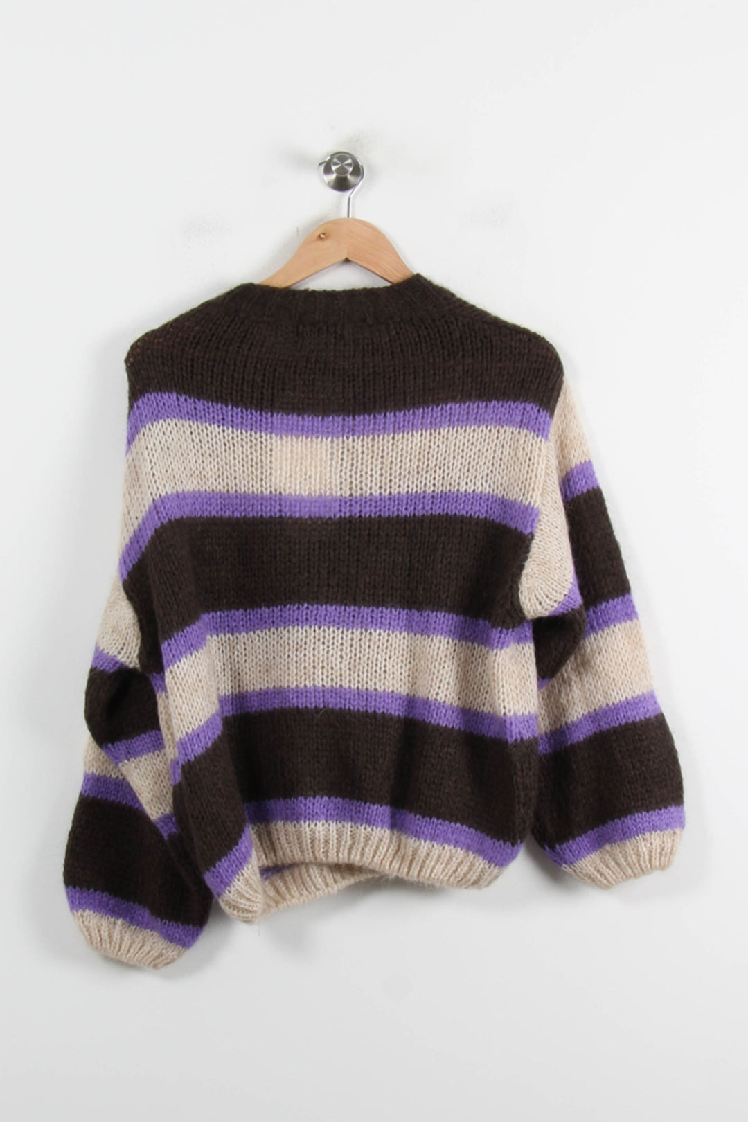 Pull Marron Beige et Violet - Taille S/36 de la marque La Petite Etoile | PARAD72569 - Vendu par Paradigme - Image 4