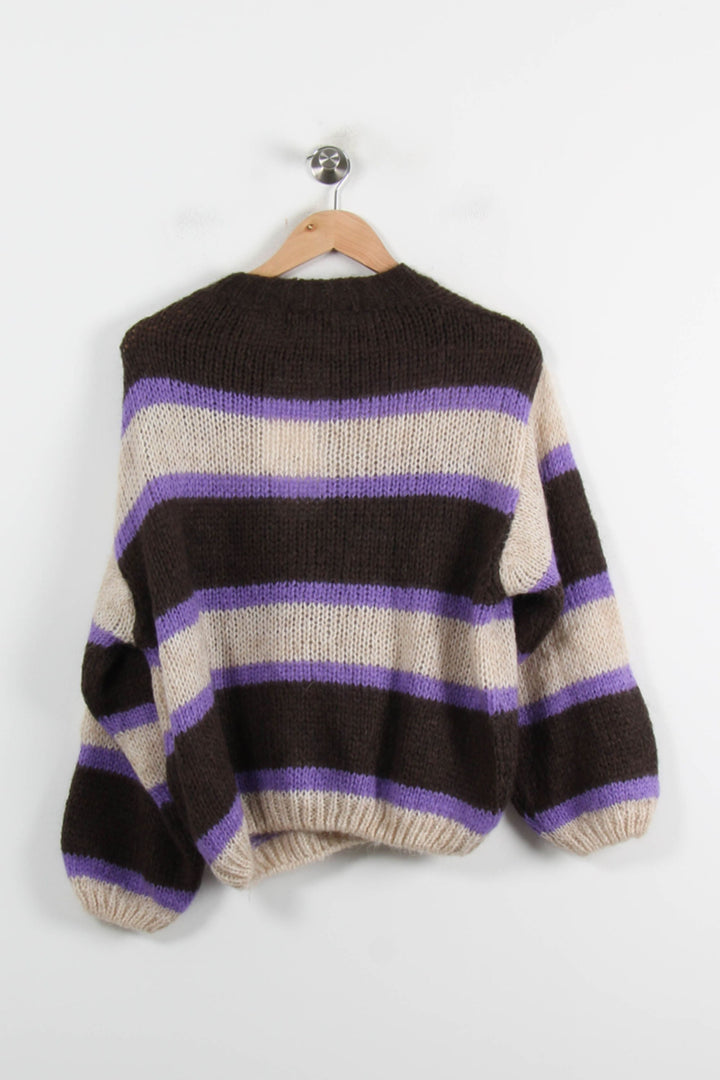 Pull Marron Beige et Violet - Taille S/36 de la marque La Petite Etoile | PARAD72569 - Vendu par Paradigme - Image 4
