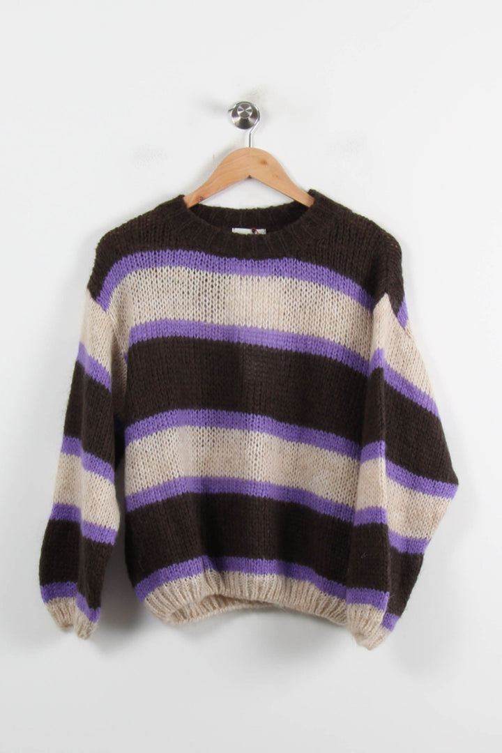 Pull Marron Beige et Violet - Taille S/36 de la marque La Petite Etoile | PARAD72569 - Vendu par Paradigme - Image 2