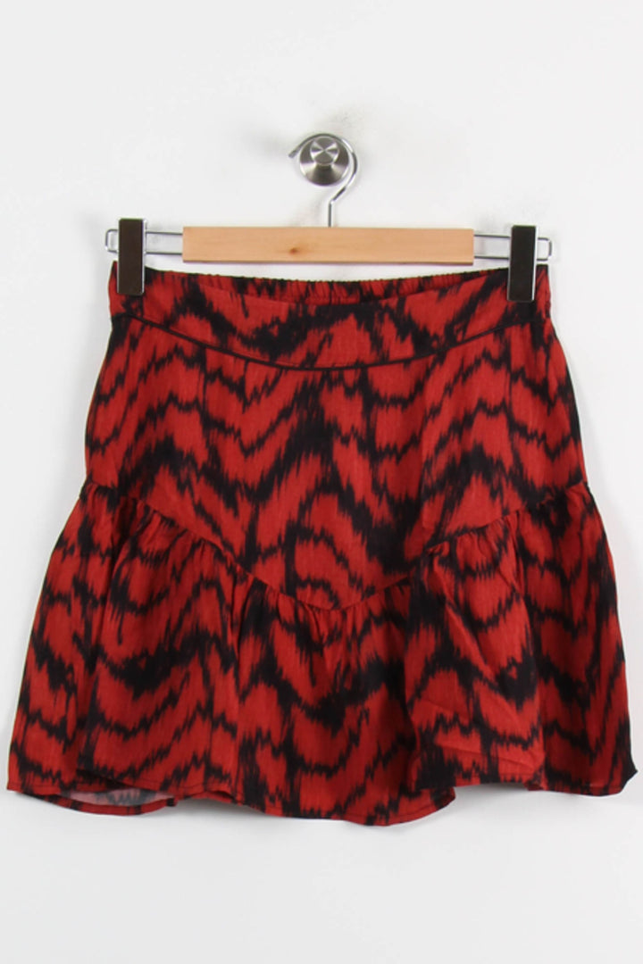 Jupe Courte Rouge et Noire - Taille XS/34 de la marque Imprevu | PARAD72572 - Vendu par Paradigme - Image 2