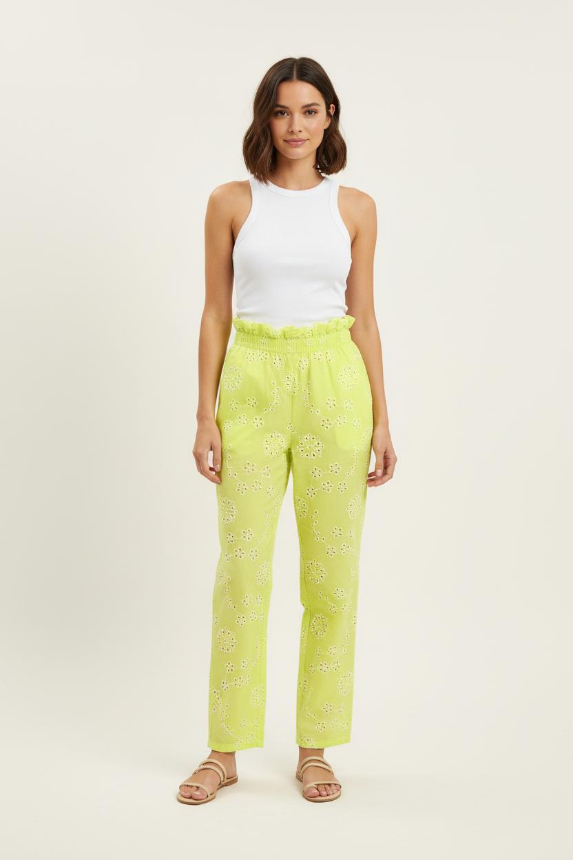 Pantalon Large Jaune et Blanc - Taille XS/34 de la marque Imprevu | PARAD72574 - Vendu par Paradigme - Image 1