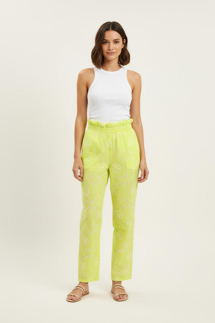 Pantalon Large Jaune et Blanc - Taille XS/34 de la marque Imprevu | PARAD72574 - Vendu par Paradigme - Image 1