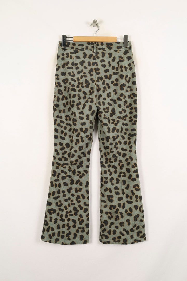 Pantalon Évasé Léopard Beige et Noir - Taille S/36 de la marque Imprevu | PARAD72575 - Vendu par Paradigme - Image 4