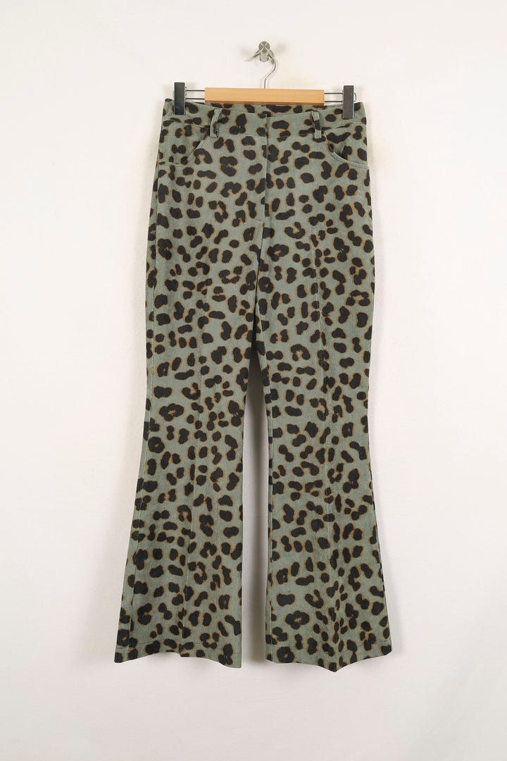 Pantalon Évasé Léopard Beige et Noir - Taille S/36 de la marque Imprevu | PARAD72575 - Vendu par Paradigme - Image 2