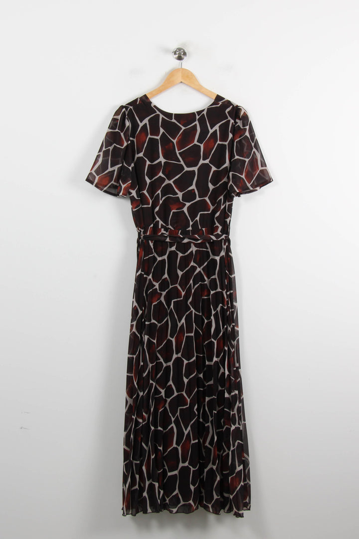 Robe Longue Marron et Noir - Taille XL/42 de la marque La Fée Maraboutée | PARAD72578 - Vendu par Paradigme - Image 4