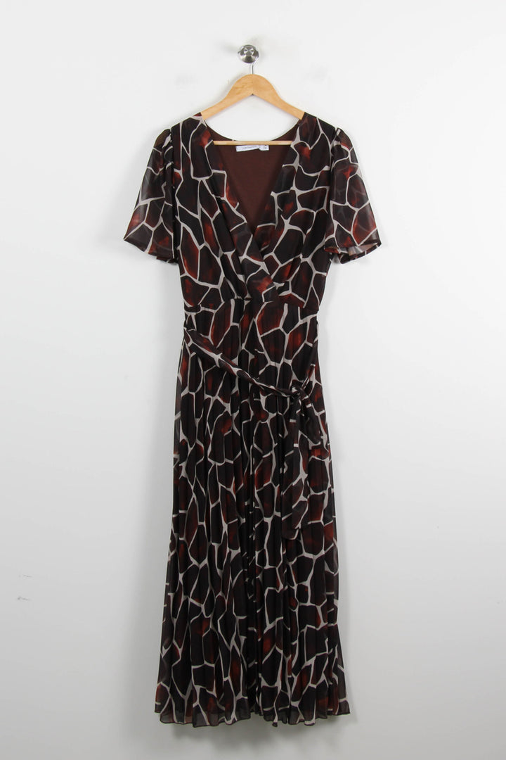 Robe Longue Marron et Noir - Taille XL/42 de la marque La Fée Maraboutée | PARAD72578 - Vendu par Paradigme - Image 2