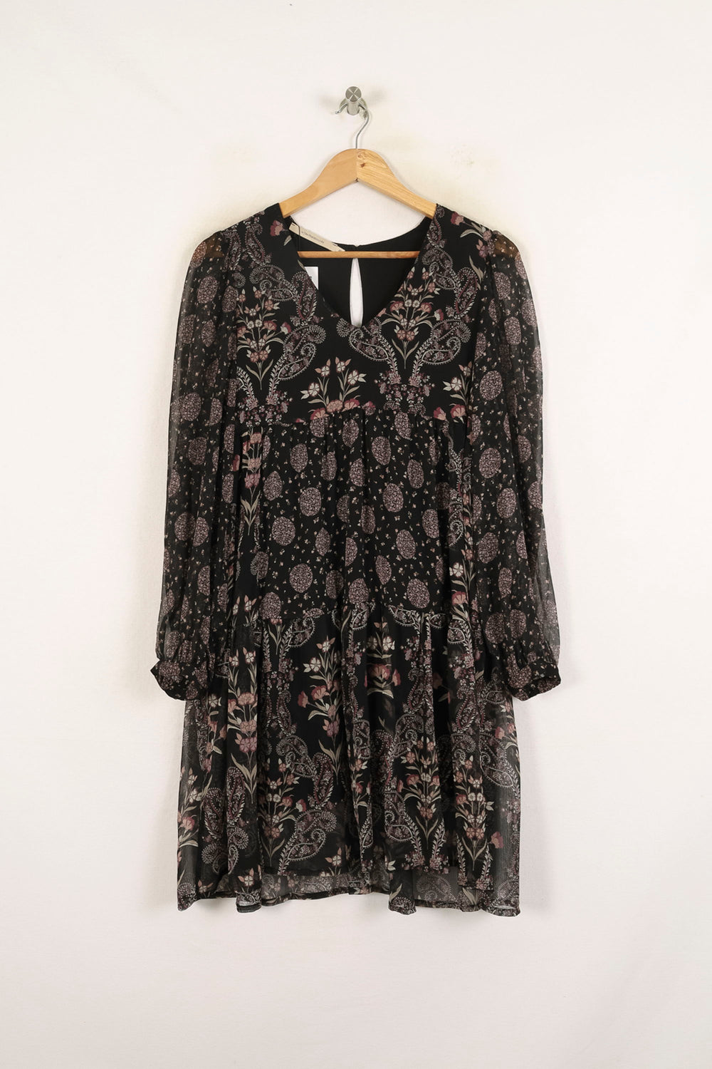 Robe Fleurie Noire - Taille S/36 de la marque La Fée Maraboutée | PARAD72582 - Vendu par Paradigme - Image 2