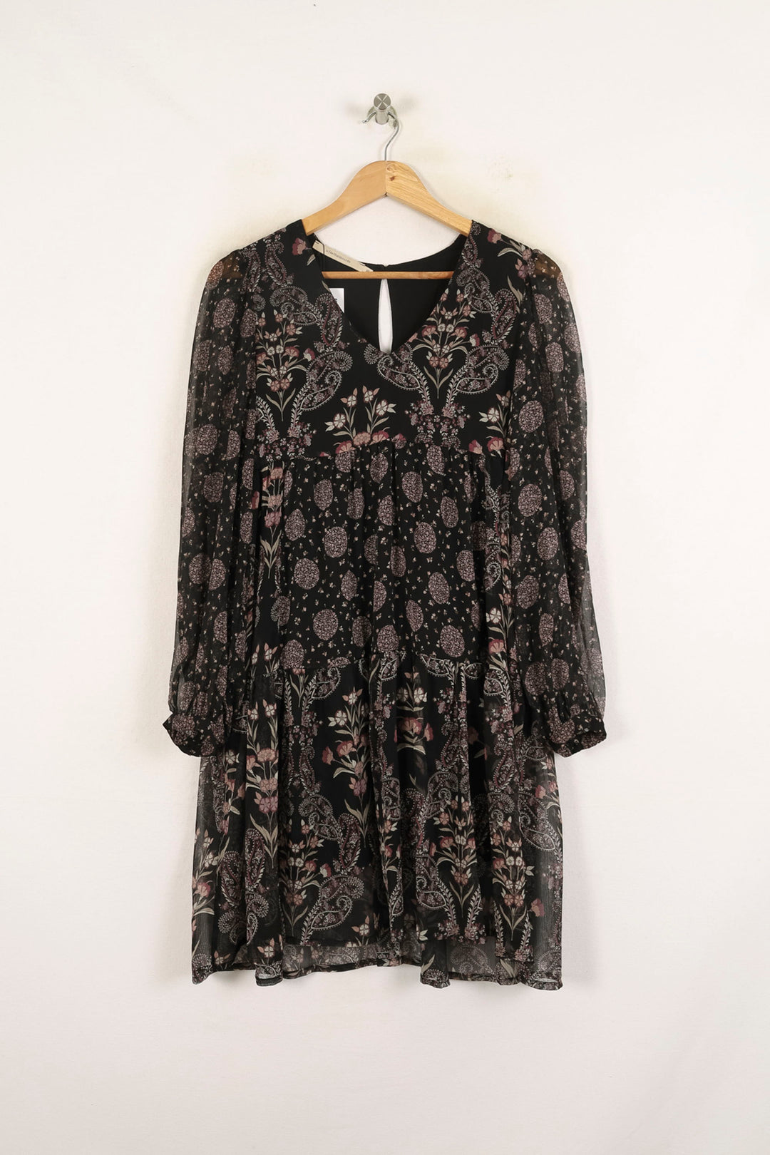 Robe Fleurie Noire - Taille S/36 de la marque La Fée Maraboutée | PARAD72582 - Vendu par Paradigme - Image 2