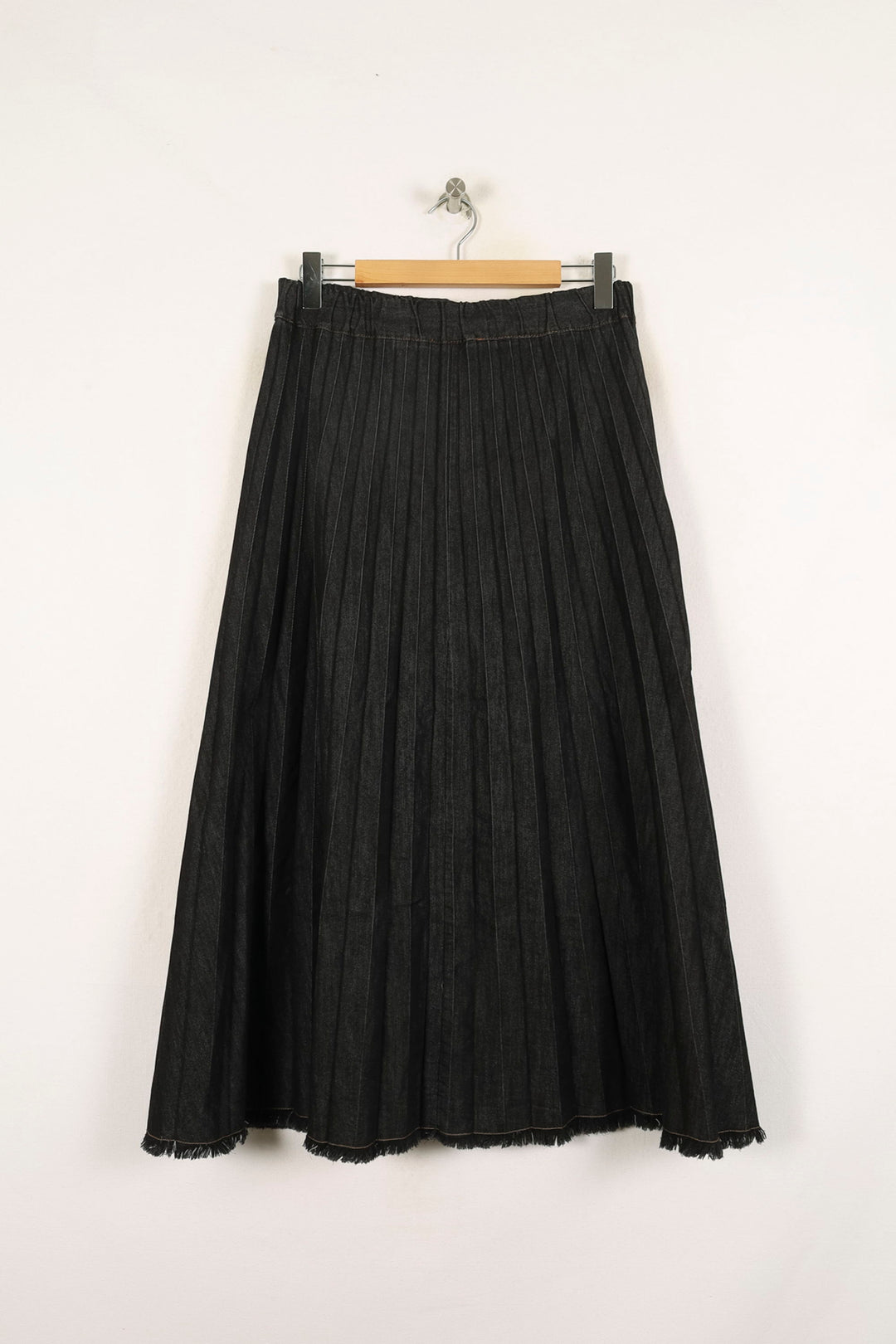 Jupe Noire Taille 44 évasée En Coton - Longueur 55cm - Occasion Très Bon état