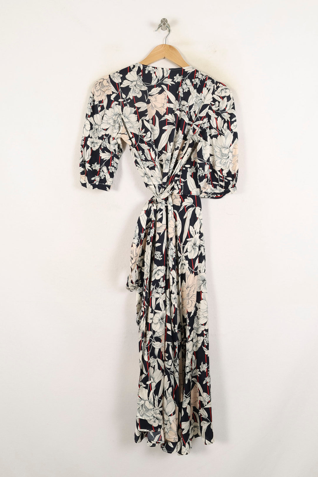 Robe Portefeuille Bleu et Blanc - Taille M/38 de la marque Tara Jarmon | PARAD72592 - Vendu par Paradigme - Image 4