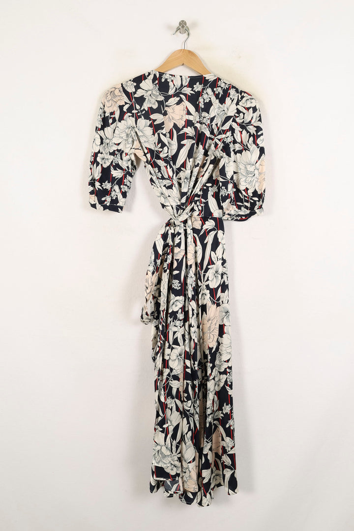 Robe Portefeuille Bleu et Blanc - Taille M/38 de la marque Tara Jarmon | PARAD72592 - Vendu par Paradigme - Image 4