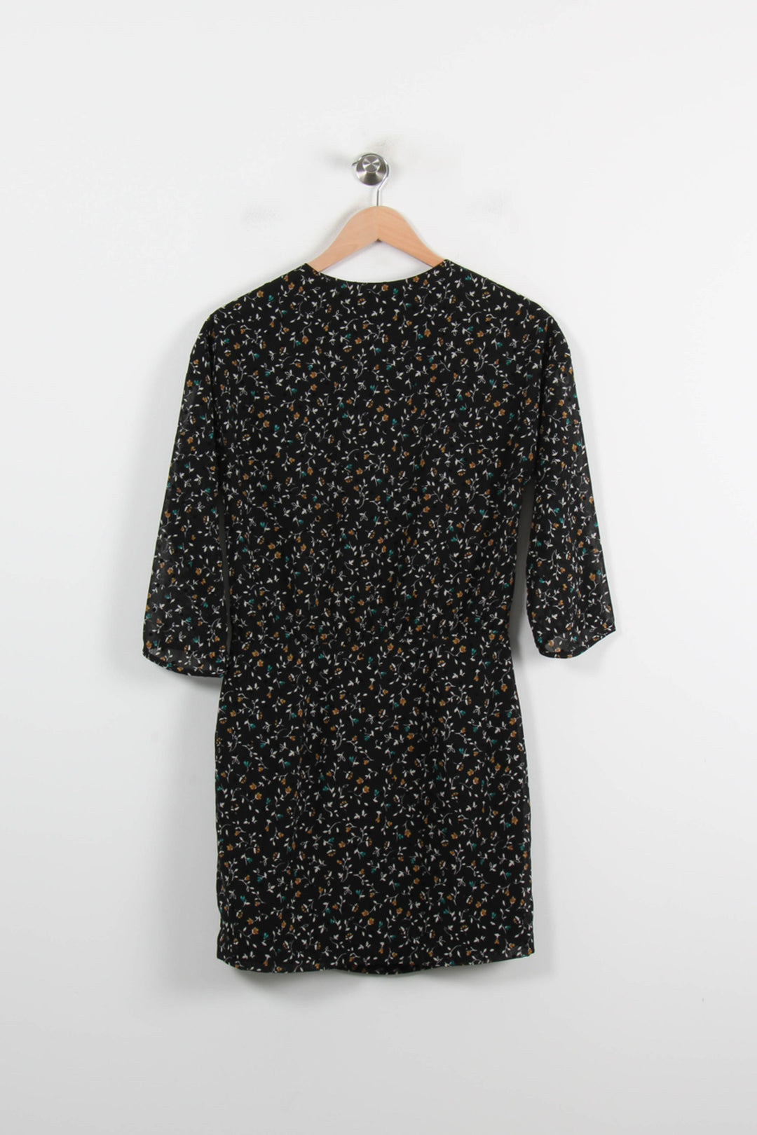 Robe Fleurie Noire - Taille XS/34 de la marque I.Code | PARAD72600 - Vendu par Paradigme - Image 4