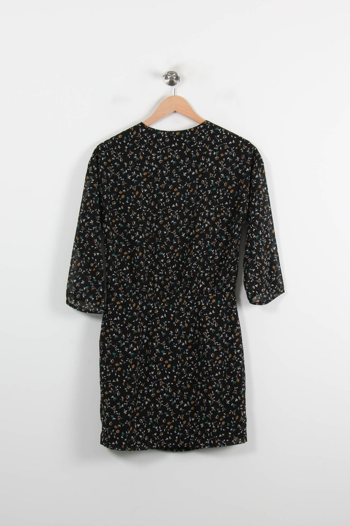 Robe Fleurie Noire - Taille XS/34 de la marque I.Code | PARAD72600 - Vendu par Paradigme - Image 4