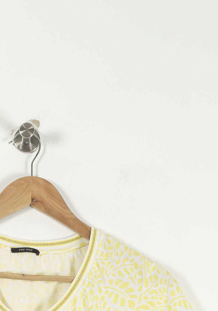 Tee-shirt Jaune et Blanc - Taille XL/42 de la marque One Step | PARAD72610 - Vendu par Paradigme - Image 3