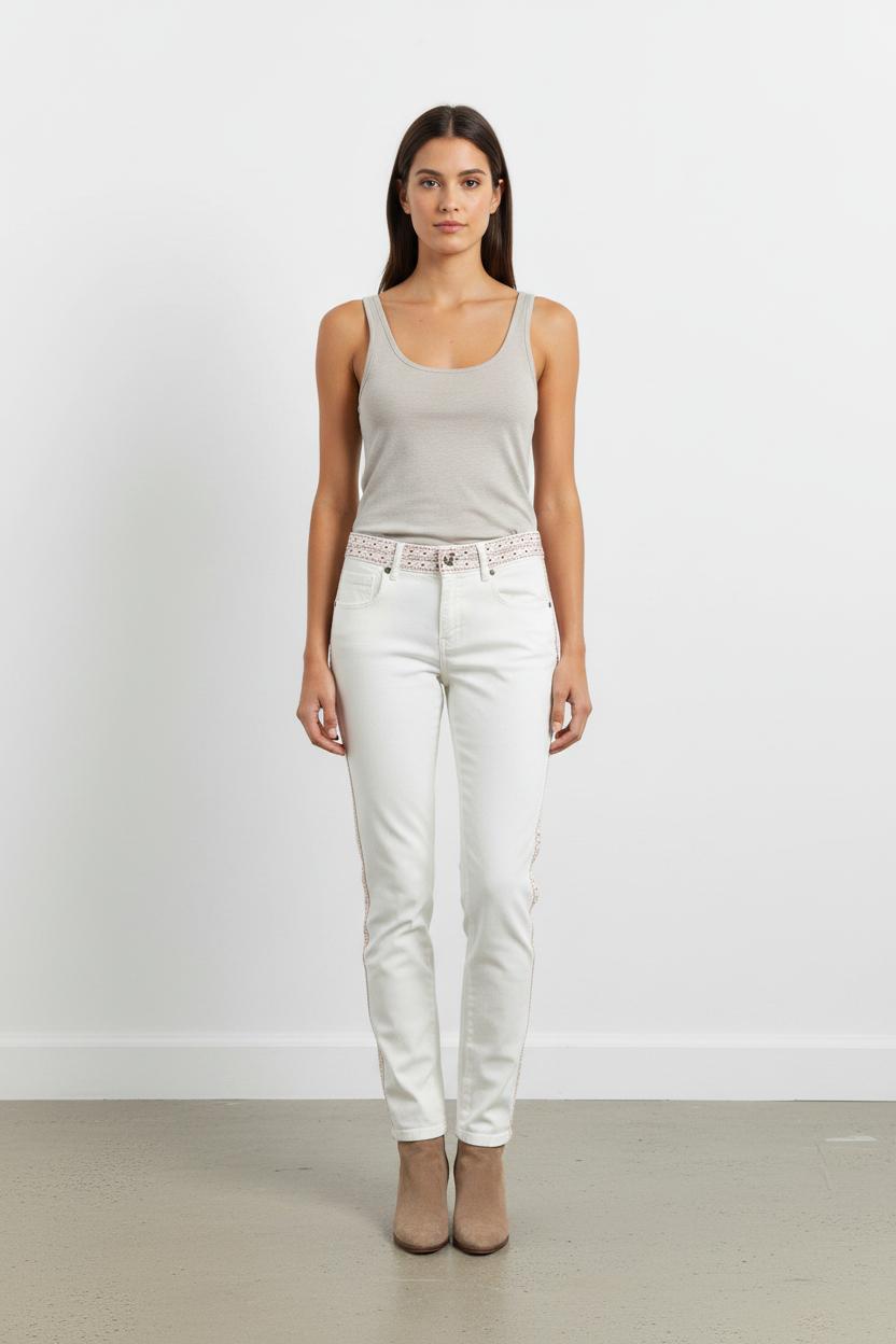 Jean Blanc et Rouge - Taille S/36 de la marque Bérénice | PARAD72639 - Vendu par Paradigme - Image 1