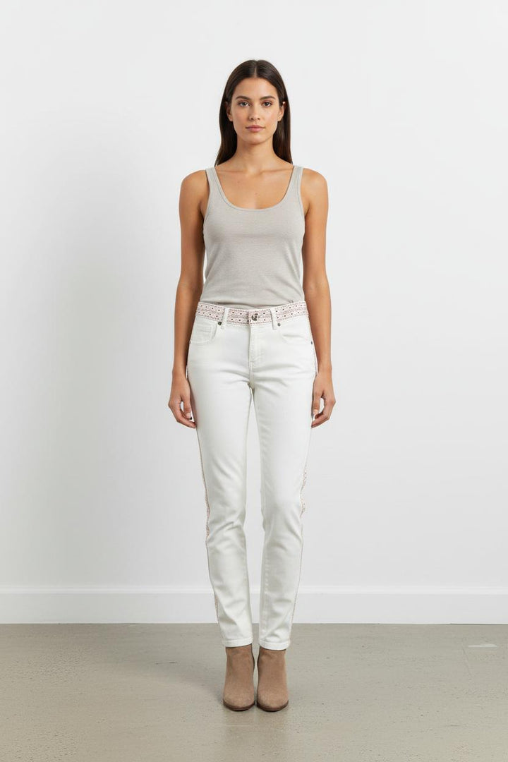 Jean Blanc et Rouge - Taille S/36 de la marque Bérénice | PARAD72639 - Vendu par Paradigme - Image 1