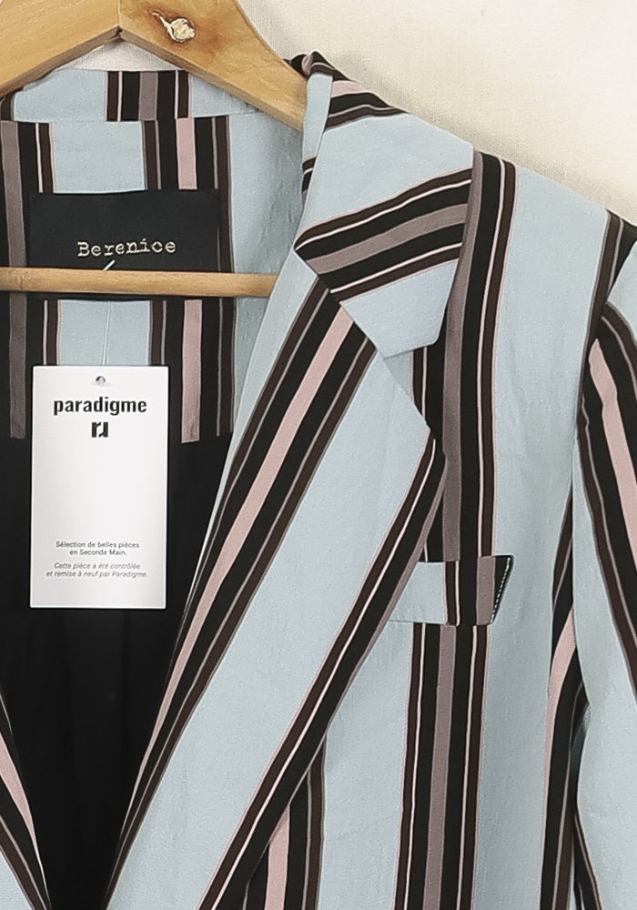 Blazer Bleu et Noir - Taille S/36 de la marque Bérénice | PARAD72659 - Vendu par Paradigme - Image 3