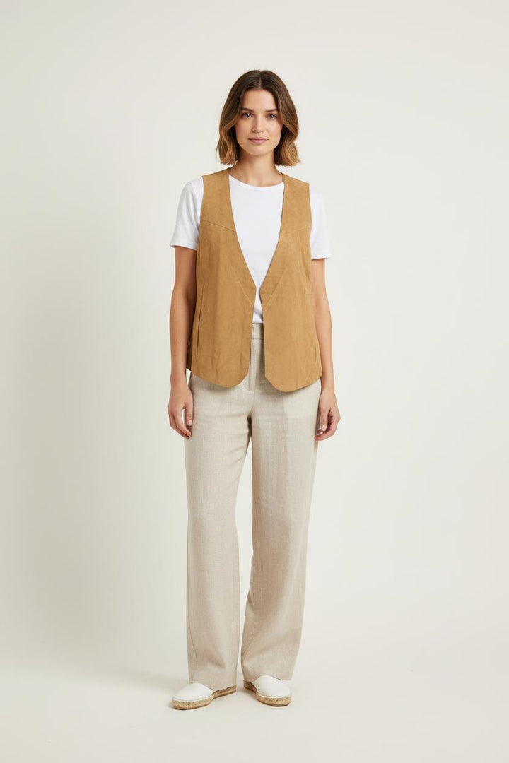 Gilet Marron - Taille XS/34 de la marque Bérénice | PARAD72672 - Vendu par Paradigme - Image 1