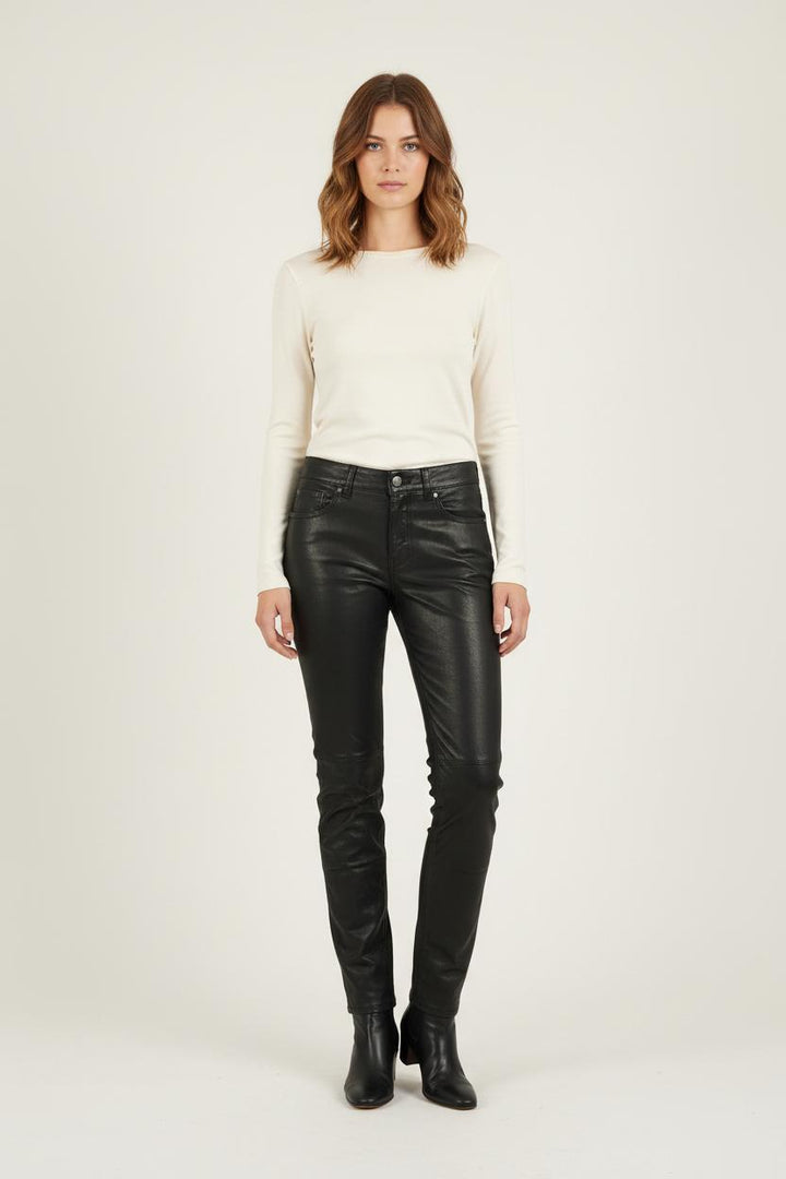 Pantalon Cuir Noir - Taille S/36 de la marque Bérénice | PARAD72674 - Vendu par Paradigme - Image 1