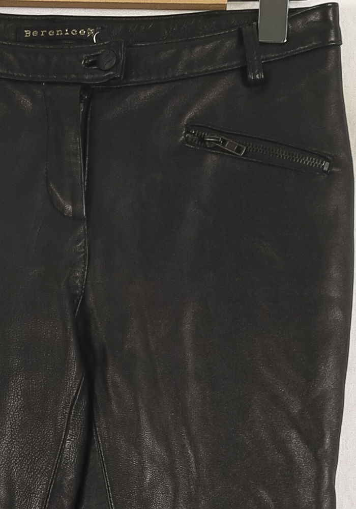 Pantalon En Cuir Noir - Taille S/36 de la marque Bérénice | PARAD72682 - Vendu par Paradigme - Image 3