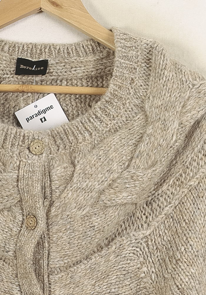 Cardigan Beige - Taille S/36 de la marque Bérénice | PARAD72691 - Vendu par Paradigme - Image 3